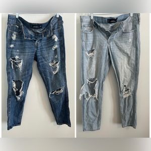 Hollister vintage boyfriend jean lot of 2. Size 7 or w28.